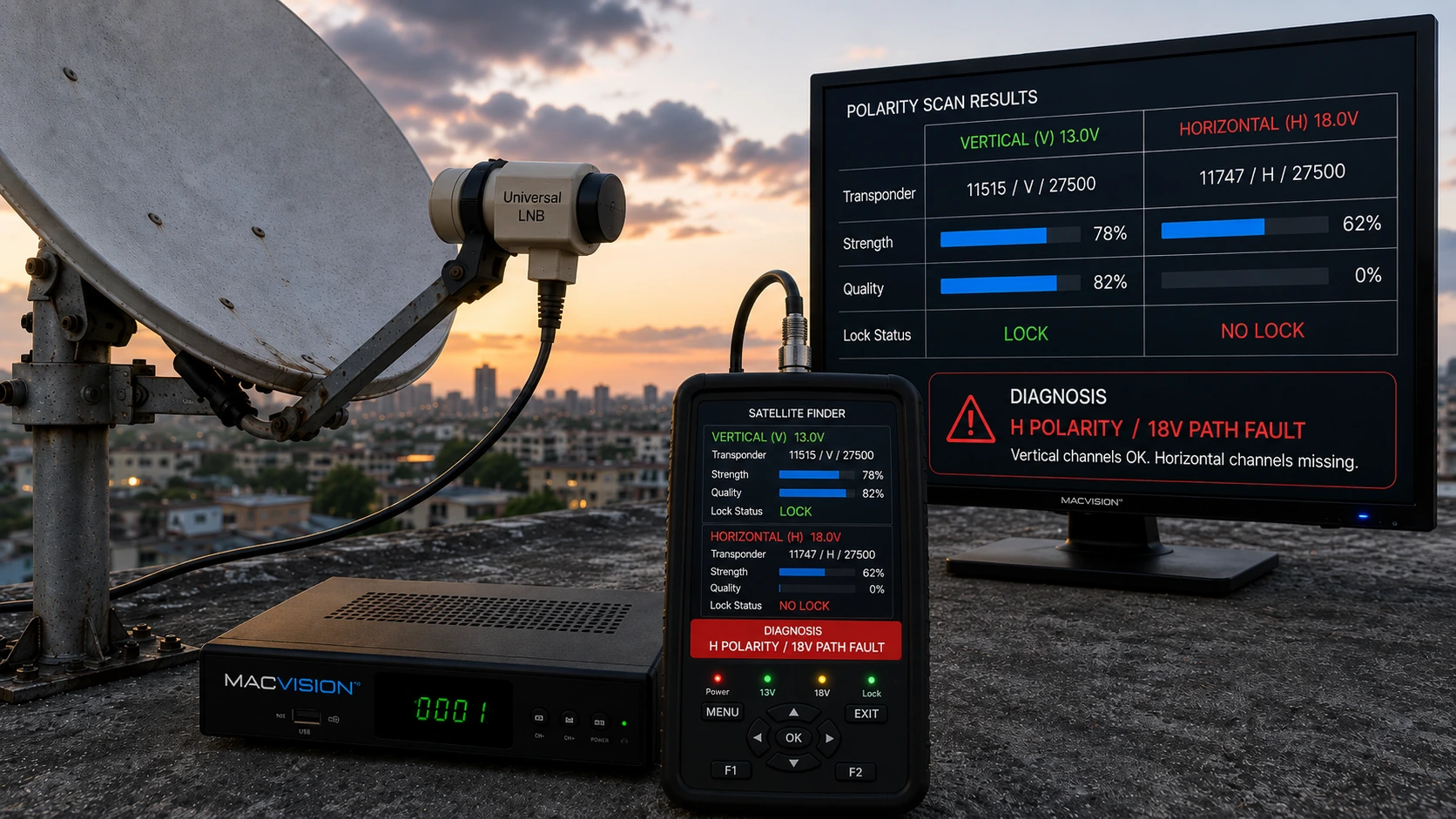Why Vertical Satellite Channels Work but Horizontal Channels Fail