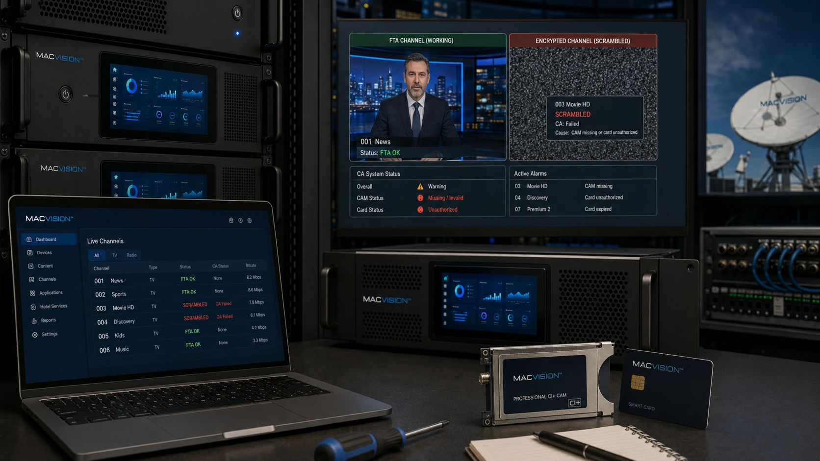 Why Encrypted Satellite Channels Do Not Open in the IPTV Headend