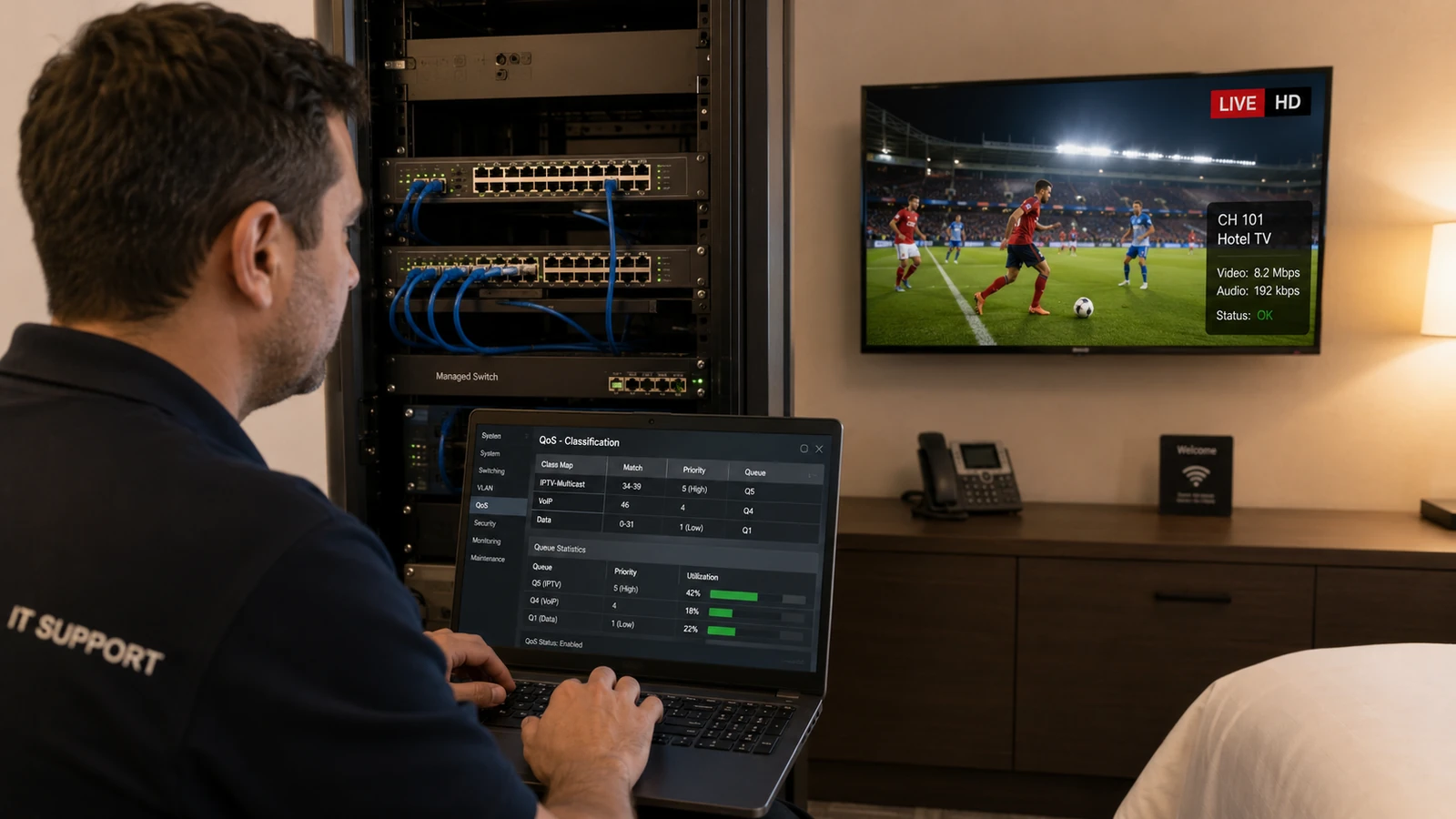 QoS Configuration for Stable IPTV Channel Delivery