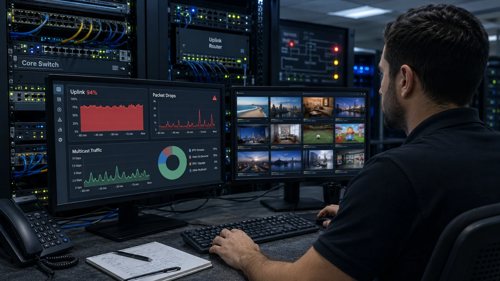 Uplink Bandwidth Problems in Large IPTV Deployments