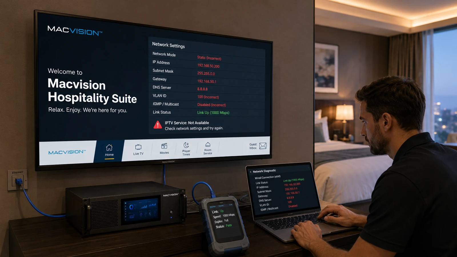 LG Hospitality TV Network Settings That Can Block IPTV Channels