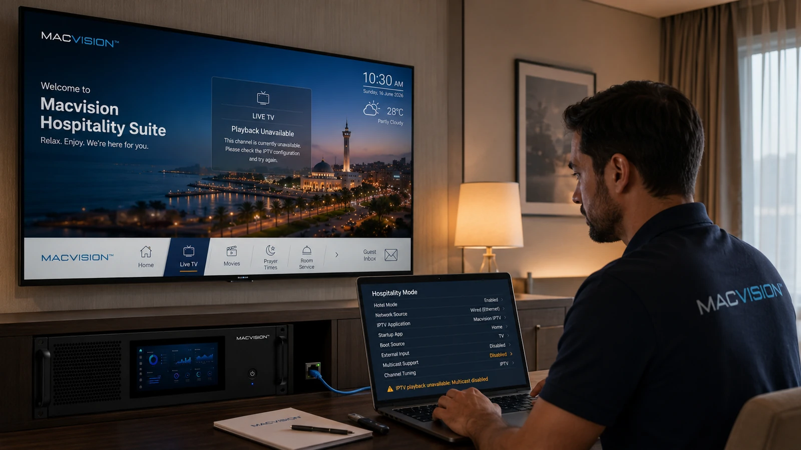 Samsung Hospitality TV Configuration Problems Affecting IPTV Playback