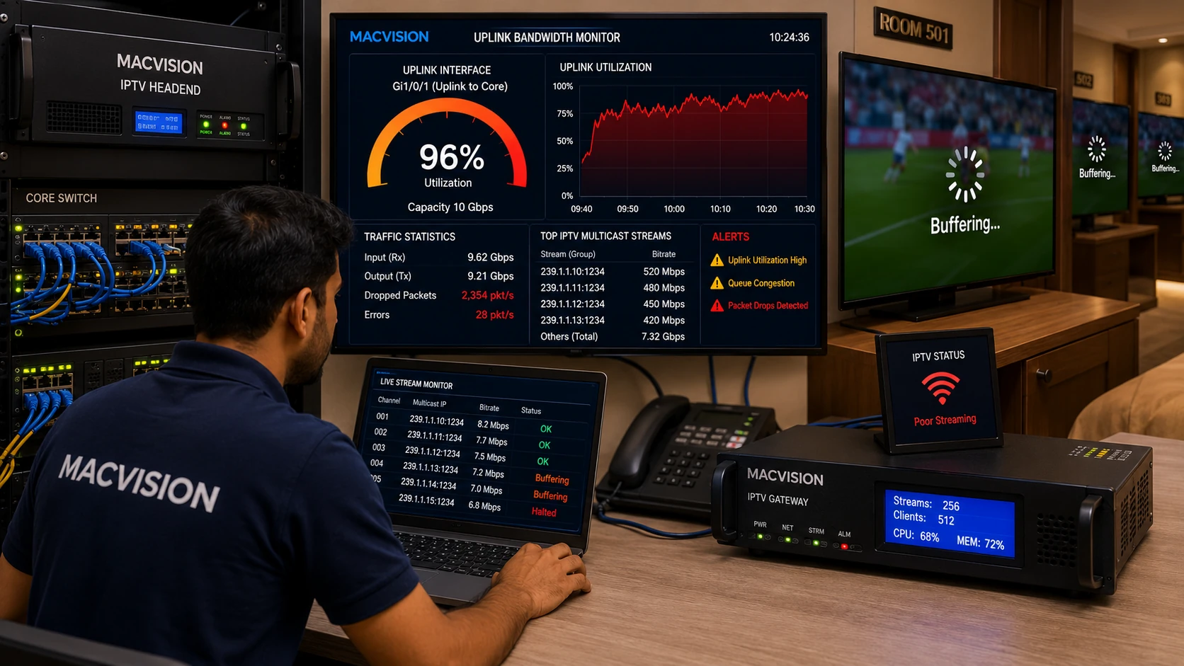 Complete IPTV Channel Troubleshooting Workflow from Dish to Television